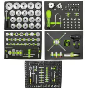 5 AUGES POUR L'ARMOIRE AVEC DES OUTILS POUR LE REMPLACEMENT D'HUILE