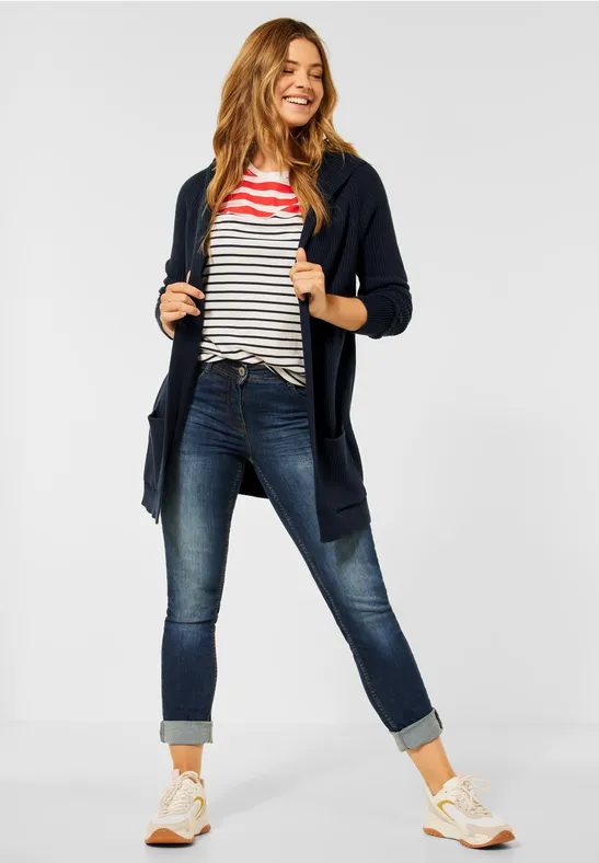 CECIL Gilet long avec texture 