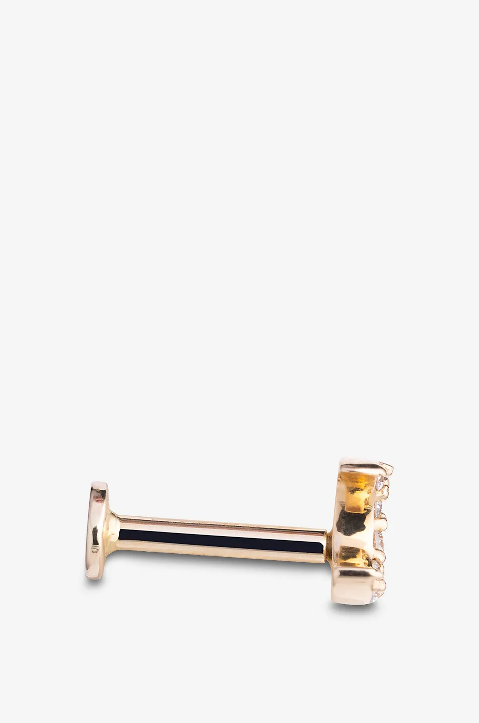 Clous d'oreilles en or jaune et topaze Lotus