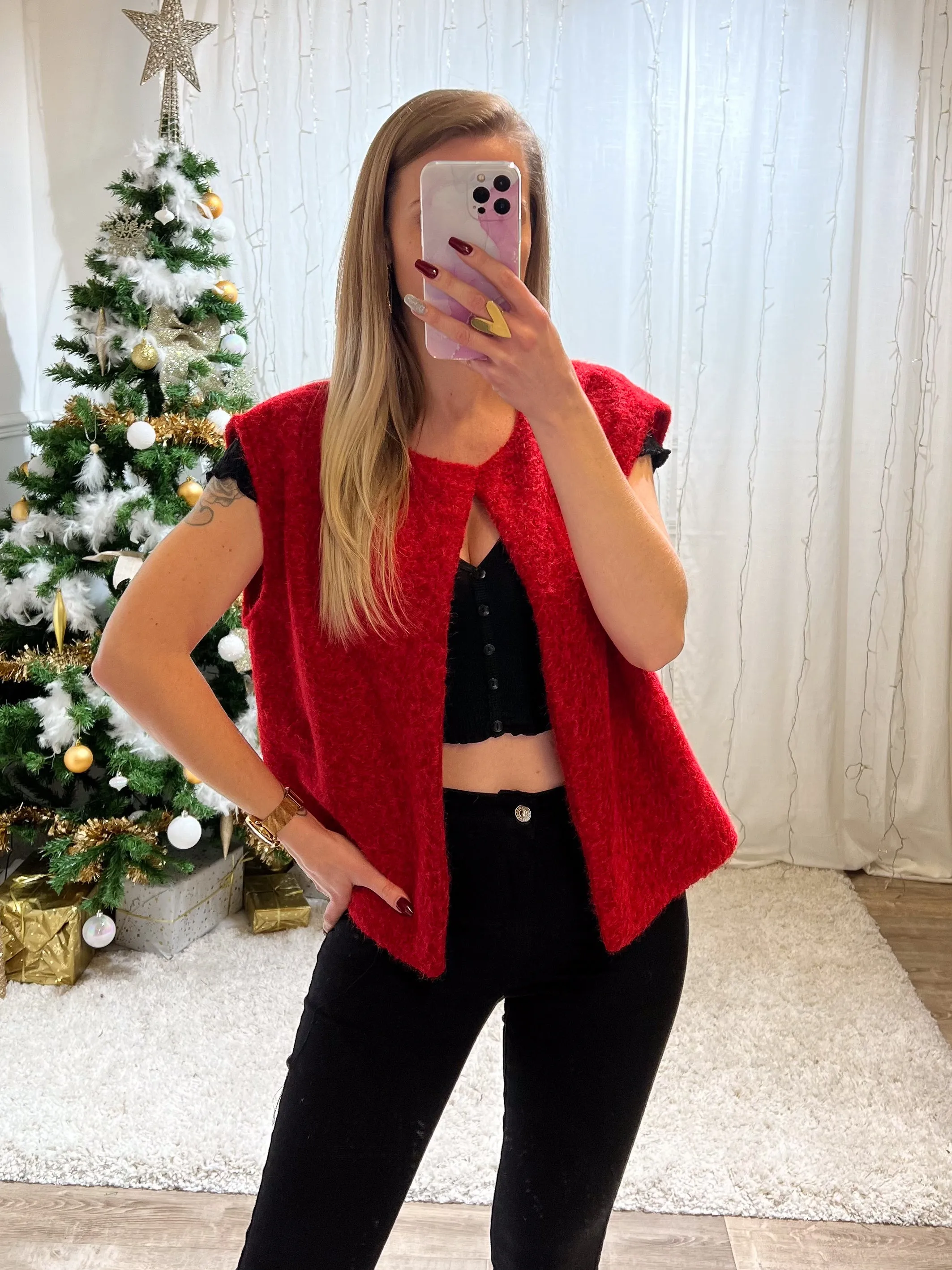 Gilet AMELIE rouge
