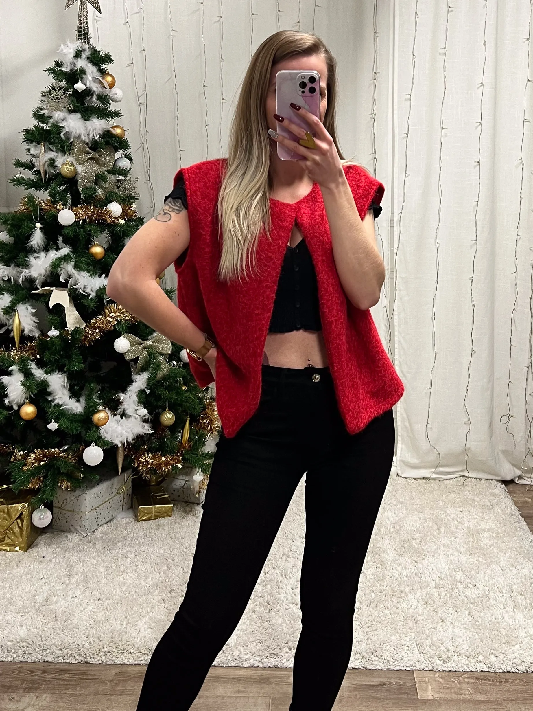 Gilet AMELIE rouge