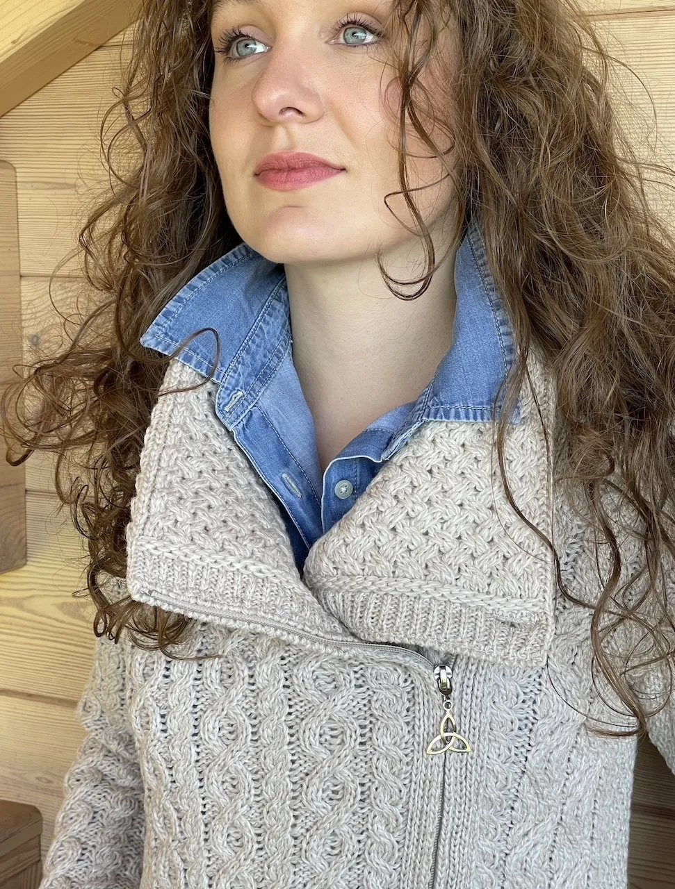 Gilet long à col croisé