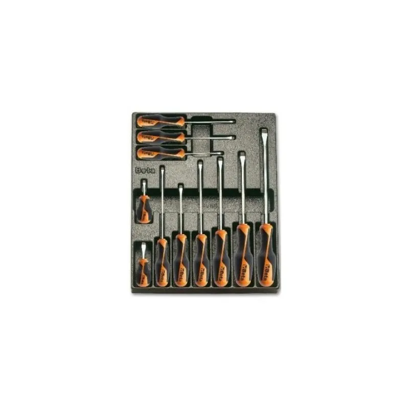 Plateau thermoformé rigide avec composition tournevis BETA "T167" de 11 outils