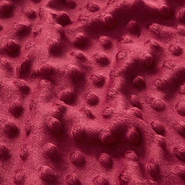 Polaire douillet points en relief – rouge bordeaux