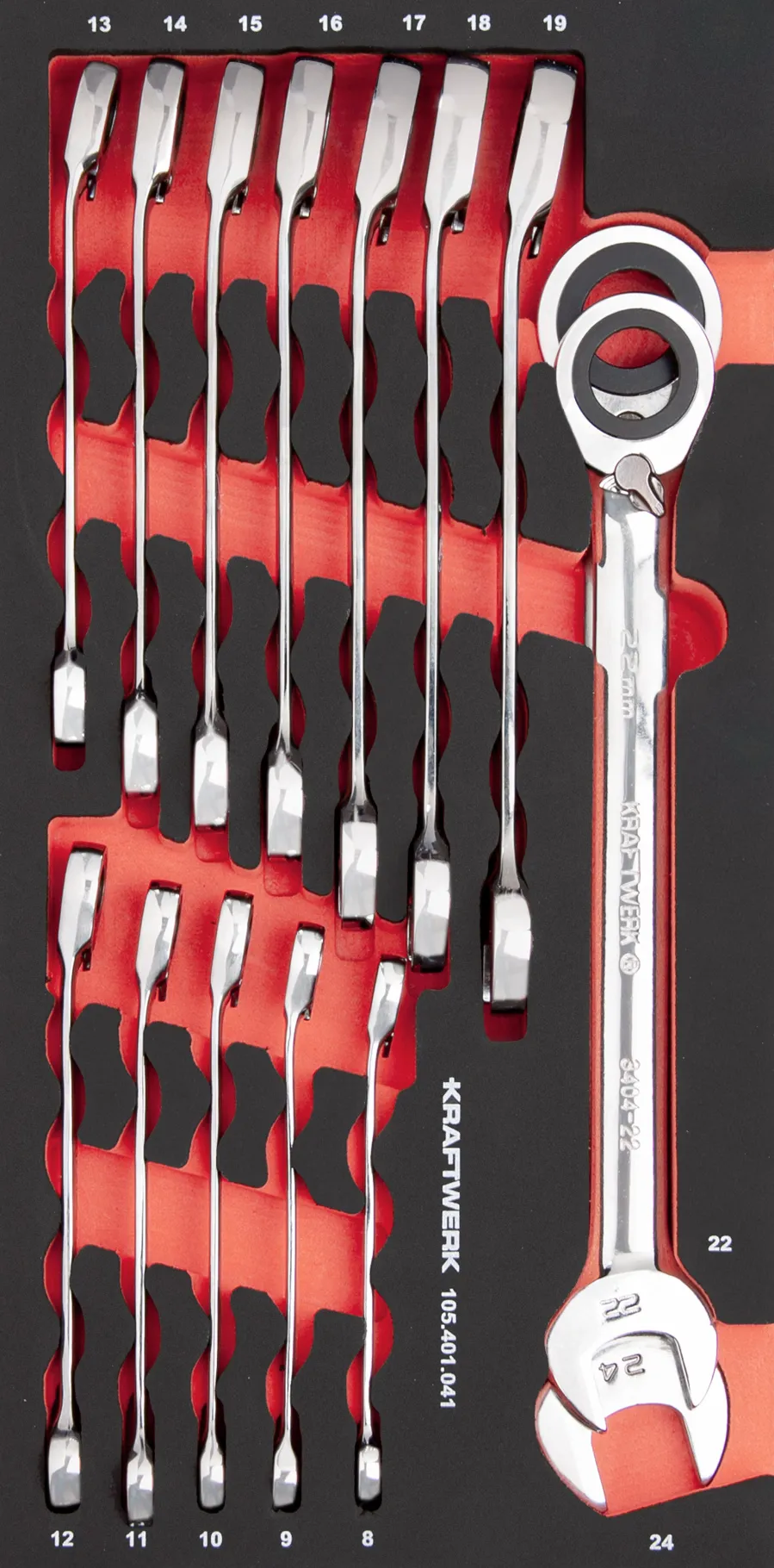 PRO LINE EVA3 Clés mixtes à cliquet 20x40 14 pcs.