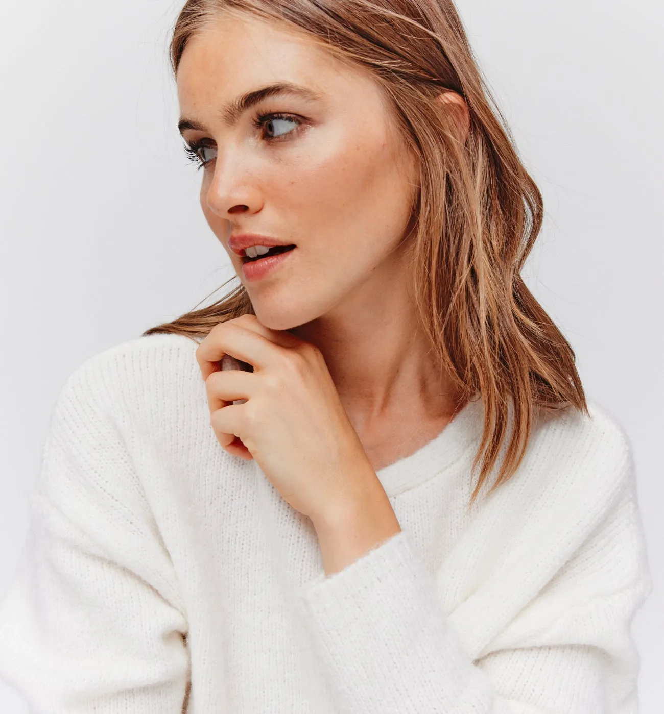 Pull / Gilet recto verso AMY - Ecru