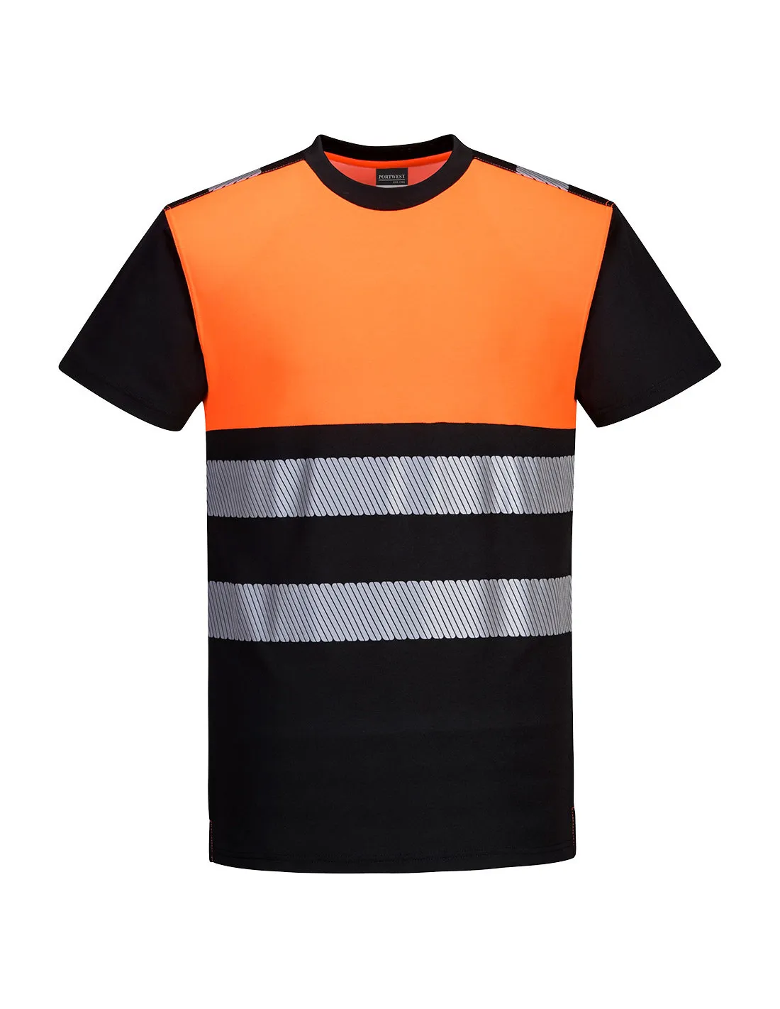 T-shirt PW3 haute visibilité classe 1 couleur : Noir/Orange taille L - PORTWEST - - PW311BKOLPORTWEST