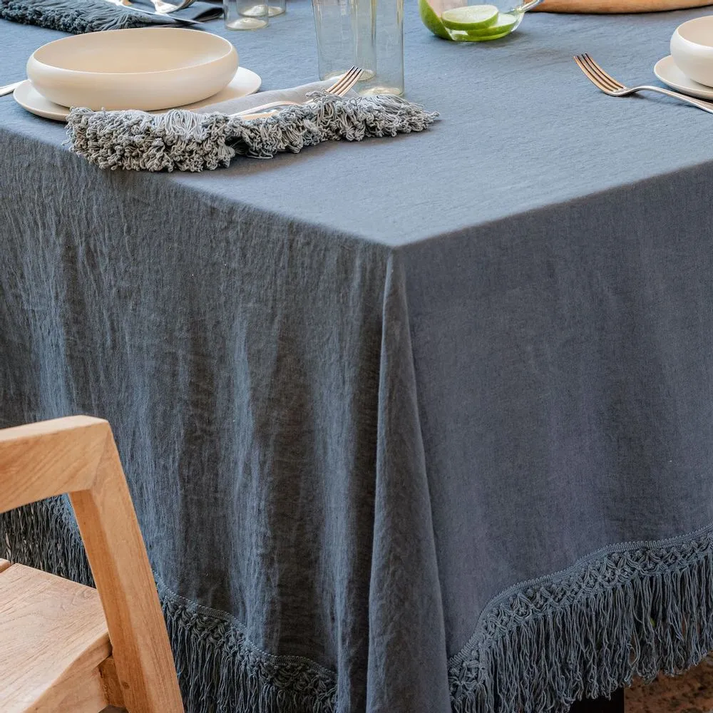 Tablecloth with extra long fringe