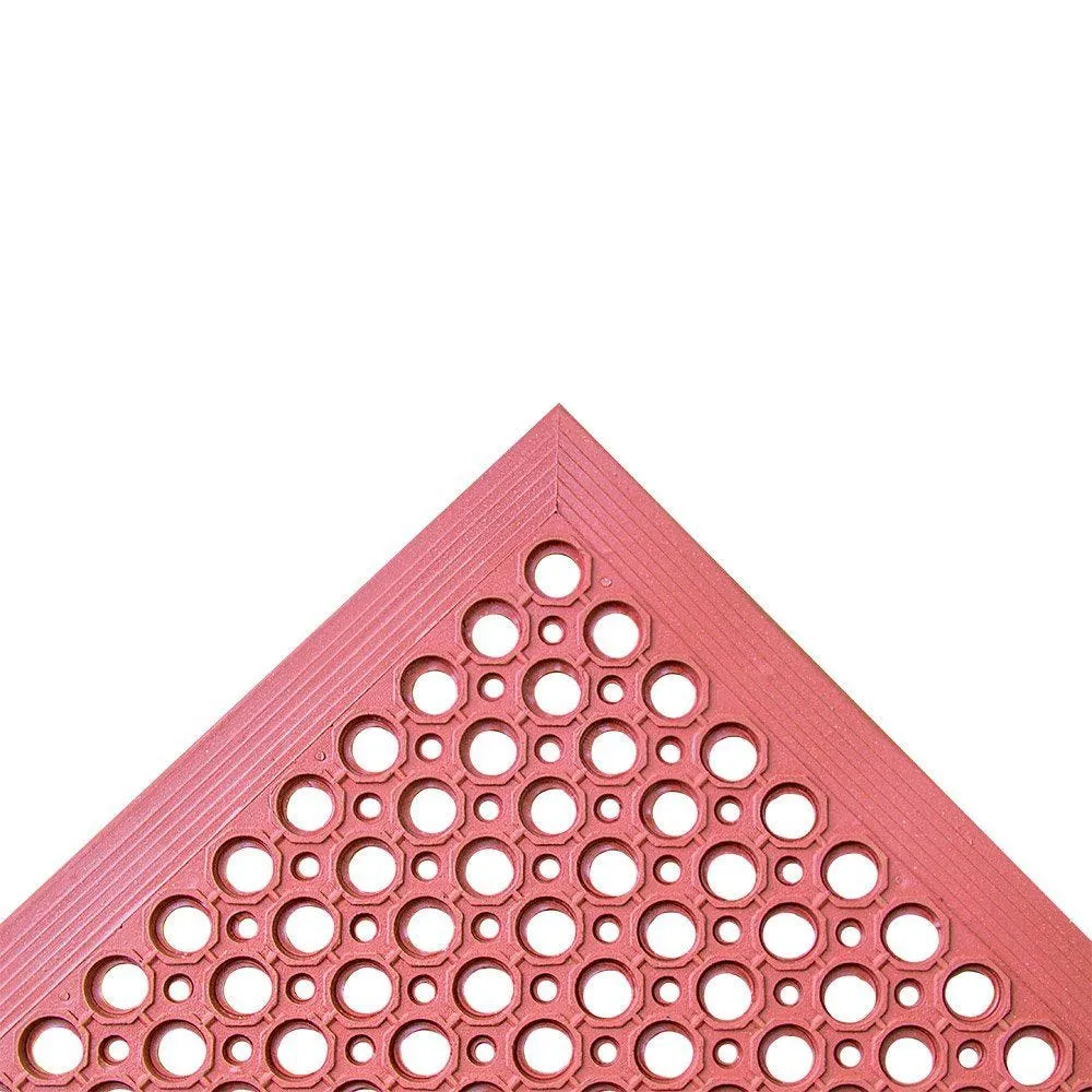 Tapis anti-fatigue Drainage 152,4x91,4x1,2cm caoutchouc rouge