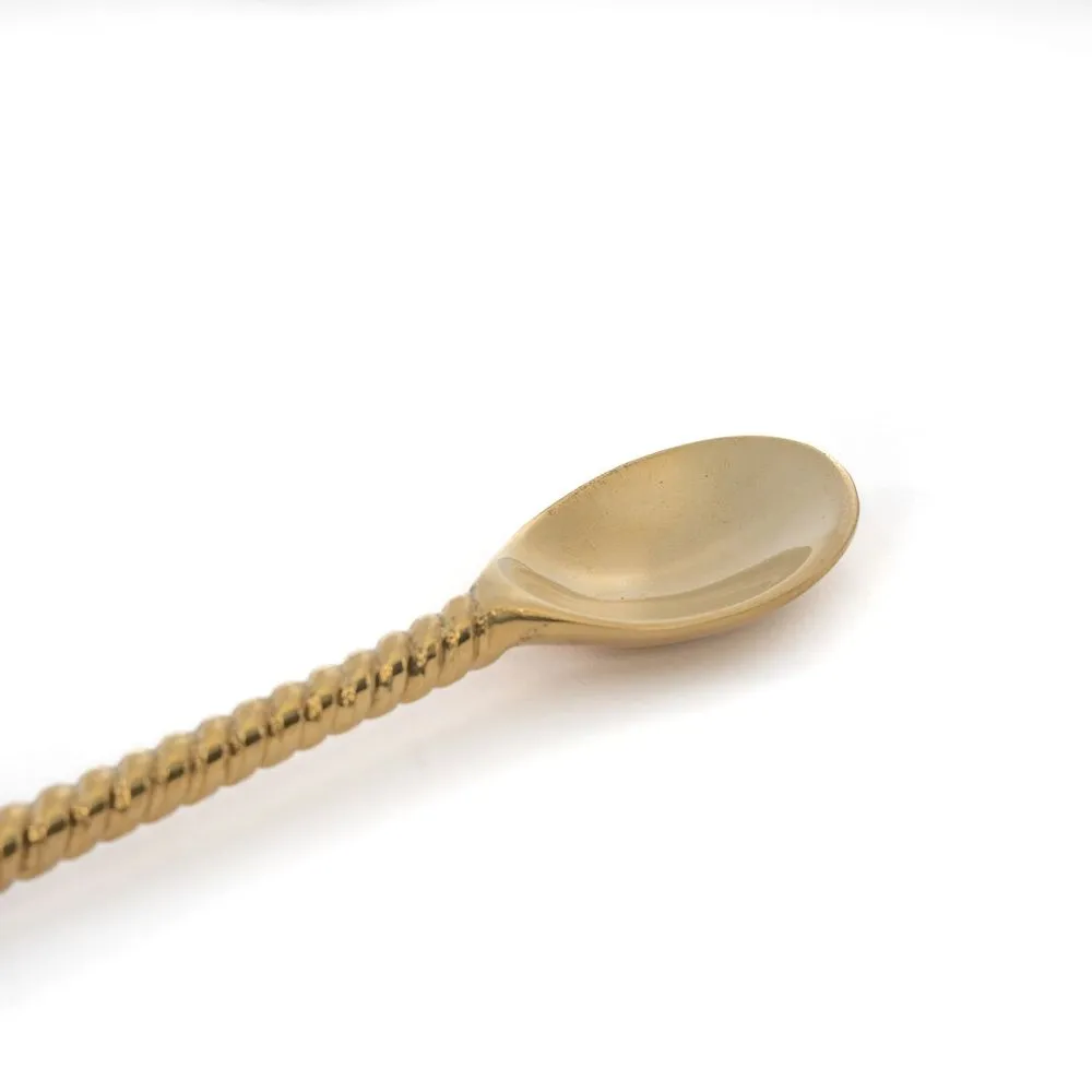 The palm tree long spoon - gold